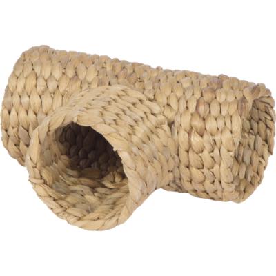 China New Design Breathable Tunnel Guinea Pig Foldable Hamster Tunnel Toys Straw Mat House Grass Pet Willow Hamster Hot Toy for sale