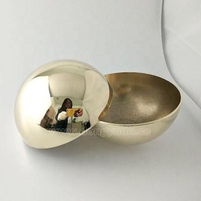 China Europe 8 Inch Brass Ball Mirror Hemisphere For Interior Decoration Lamp Accessories for sale