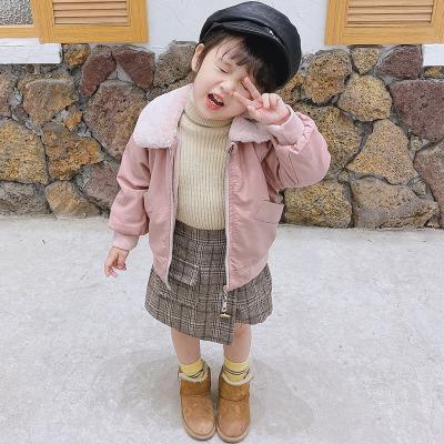 China High Quality Raincoats Thicken Brushed Warm Winter Overcoat Kids Shear Coat For Girls for sale