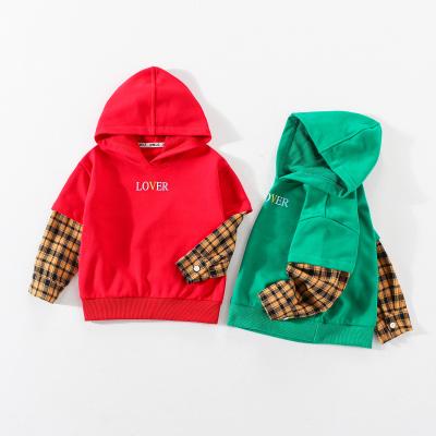 China New Warm And Casual Plaid Quilting Long Sleeve Blouse Boys And Girls Cozy Hoodies for sale