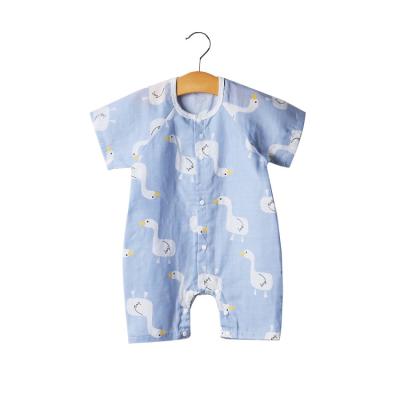 China Breathable Cotton Microfiber Kids Short Sleeve Sleepwear Kids Homewear Cute Romper Baby Clothes for sale