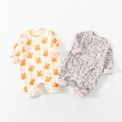 China Breathable High Quality Comfortable Clothes Knitted Pajamas Baby Crawling Clothes For Kids Set for sale