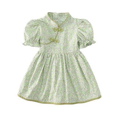 China 2021 Girls Children's Style Summer Cheongsam Prince Dress Breathable National Chinese Style for sale