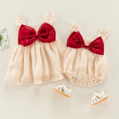 China Summer Breathable Girls Toss Bowknot Sheer Lace Dress Light Color Children's Dress for sale