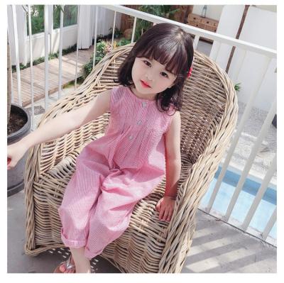 China New Girl's QUICK DRY printed casual slim one-piece sleeveless set little girls clothing sets for sale