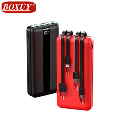 China Fast charging support wholesale factory bring their own line fast charging Shenzhen portable mobile power bank 20000mAh for sale