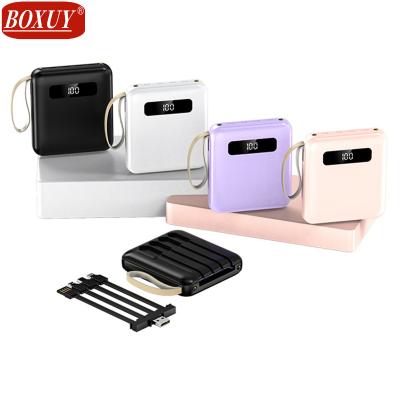 China With charging 1 to 4 output cable factory wholesale with 2USB output comes with 1 to 4 output powerbank charging cable mini 15000mah 10000 mah for sale