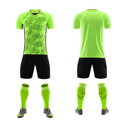 China New Soccer Sets Training Clothes Short Sleeve Football Clothes Set Breathable Quick Dry Wholesale for sale