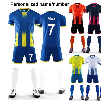 China Sets Game Training Team Soccer Suit Men's Sports Soccer Suit Adult Quick Dry Suit for sale