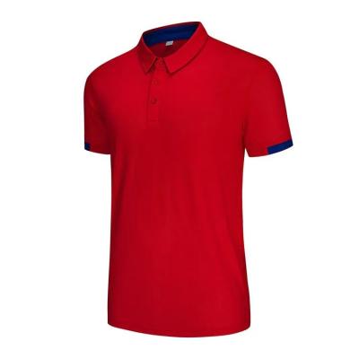 China 2023 New Men's Casual Anti-Wrinkle T-shirt Short Lapel Gaiters Men's Single Sleeve Polo Shirt for sale