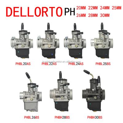 China PHBH 28BS 30BS PHBL 20AS 22AS 24AS 25BS 26BS Zinc Alloy Carburetor For Italy Dellorto 50-300cc Motorcycle Carburatore Carburador for sale