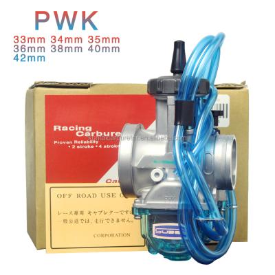 China (Stock Ready) Universal Aluminum Pwk 33 Carburetor 34 35 36 38 40 42mm Bowl Blue For Honda Yamaha Racing Motorbike Moto Scooter Utv Atv for sale