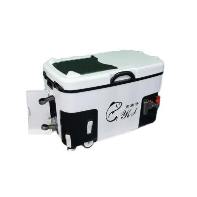 China Wholesales Eco-Friendly Cheap Fishing Seat To Box Waterproof Hard Fishing Accessory Box With Rod Holder for sale