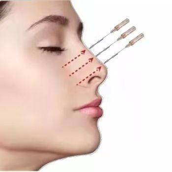 China Good quality face lifting nose wire nose lift wires with v line 19g 21G 38mm barbed lift pdo nose needle beauty wire 50mm 60mm for sale