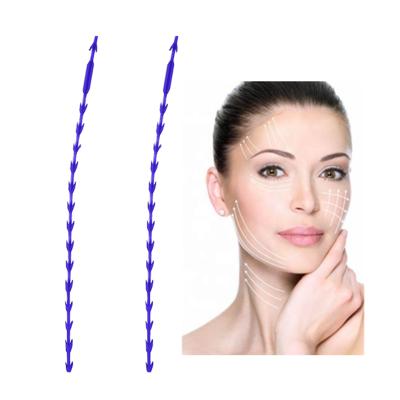 China Hot sale L blunt face lifting type Korea lifting 3d 4d tooth pdo wire v lift small fish bone for nose tip fio pdo 18g 19g 100mm tooth wire for sale