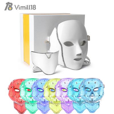 China Skin Tightening Remove Wrinkle Acne LED Photon Face Mask Micro-current Skin Care for sale