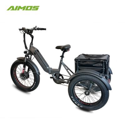 China 3 Wheel Fat Tire Electric Tricycle Multifunctional Electric Cargo Bicycle Electric Tricycle for sale