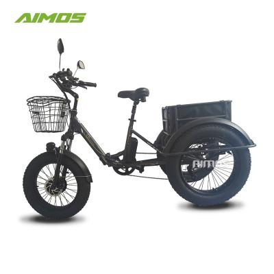 China Powerful aluminum alloy tricycle bike 20/24 inch adult electric tricycle low step by mountain electric tricycle for sale