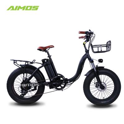 China New Aluminum Alloy Lithium Battery Foldable Electric Bike, 500w 750w Fat Tire Folding Ebike for sale