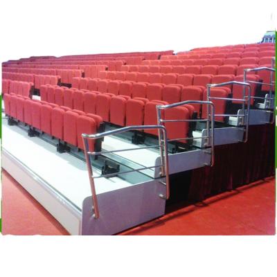 China JY-768 Classic Retractable Used Mobile Sports Seats Amphitheater Telescopic Retractable Theater Bleacher Plastic Gym GrandstandChairs for sale