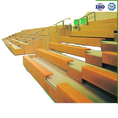 China Indoor Tribune Retractable Wooden Tribune Bleacher Bench JY-705 for sale