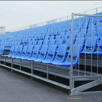 China Plastic Portable Gymnasium Seat China Supplier Steel Platform Leg Bleachers Stadium Used Rocker Basketball High Quality Safe Cloth for sale