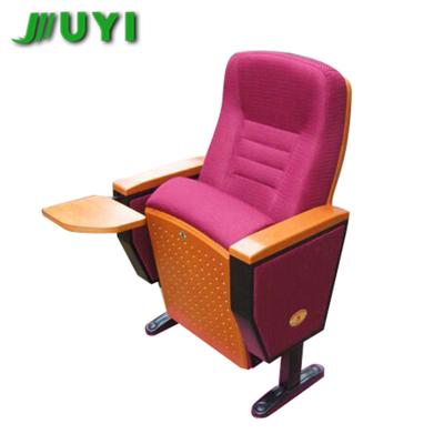 China Commercial Furniture JY-989M Movable Dimensions Interlocking PlasticStackable Conference Chair With Write Tablet Theater Seats Speak Hall Seating for sale