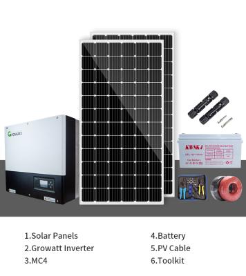 China Home Solar Power System Hybrid Home Use 6KW 5KW Grid Tied Solar Power System 3kw 4kw5kw 6kw 8kw 10kw Hybrid Systems for sale