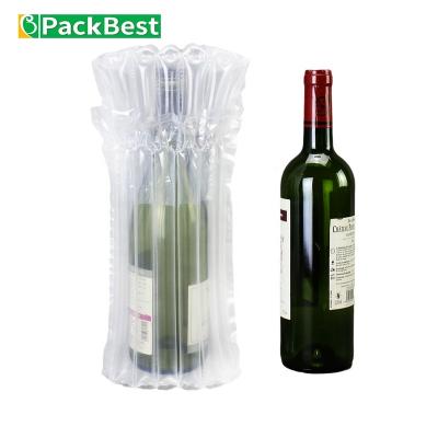 China Wine Bottle Bags Wholesale Price Inflatable Air Column Roll 750ml Wine Bottle Packaging Bags for sale