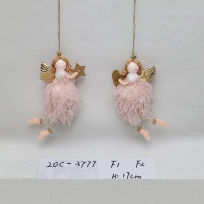 China Hot Selling 3 Colors Christmas Decoration Cute Christmas Tree Doll Ornaments Plush Christmas Decorations Angel for sale