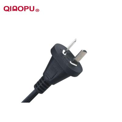 China Home Appliance QIAOPU 10A 250V Argetina 2pin Computer AC Cable Power Cord With Rotatable Coating for sale