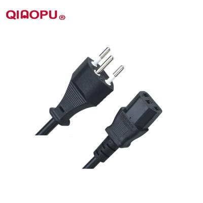 China QIAOPU D13/QT3 250V SEV Power Residential/General Purpose Colored Swiss Cords With PC Plug for sale