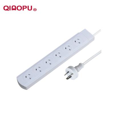 China QIAOPU D06-6Y 250V 10A Australia SAA Home Appliance Power Strip Residential/Multi-Purpose Socket for sale