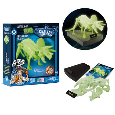 China Museum-Quality Dinosaur Wholesale Price Dr.steve's Skeleton Hunter Glow In The Dark Dinosaur Toys for sale