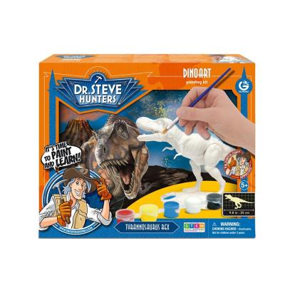 China Museum-quality dinosaur assemble kit kids toys dinosaur you 2020 hot sale dinoart painting kit t-rex diy for sale