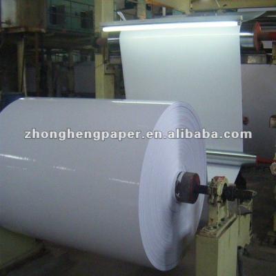 China Adhesive Mirror Coated Paper Jumbo Roll 107cm*5000m 100% wood pulp adhesive label and sticker for sale