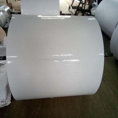 China ZH 75-80gsm mirror cast coated paper for self adhesive face paper for sale