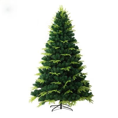 China Environmental Friendly Christmas Home Decoration High Quality Green Leaves With Snow PVC Artificial Christmas Tree for sale