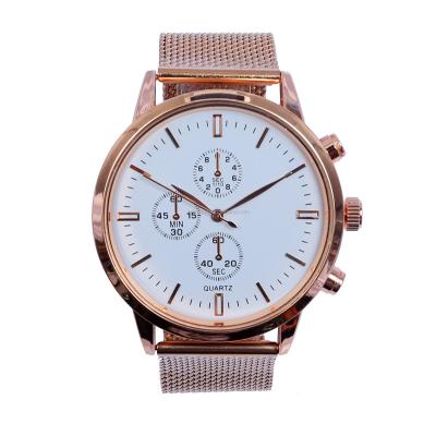 China Rose Gold Stainless Steel Men Wrist Watch Good Quality Quartz Men's Wrist Watch Waterproof for sale