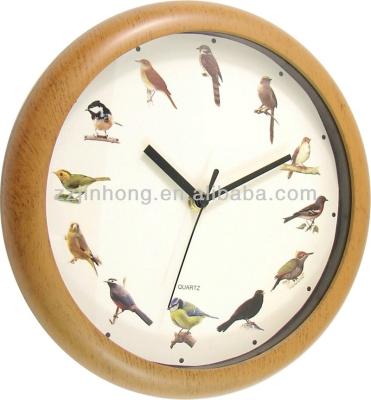 China Plastic Bird Wall Clock Birds Sync With Cuckoo Music for sale