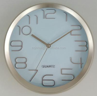 China Nice Plastic Case Plastic Wall Clock With 3D Numbers for sale