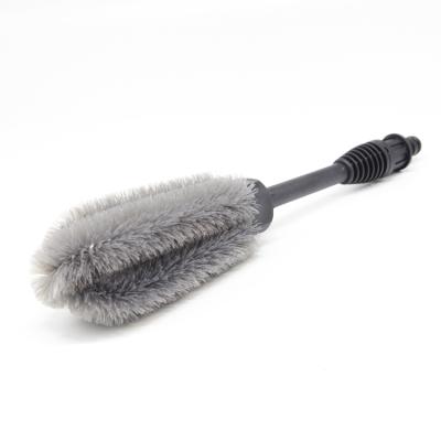 China High quality and easy to use plastic 360 degree drain hole brush for cleaning car tires for sale