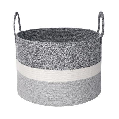 China Sustainable Top Selling Customized Good Quality Large Cotton Rope Basket for sale