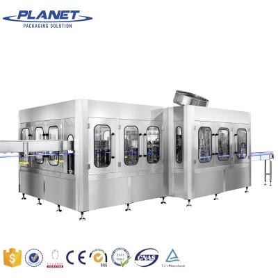 China FOOD PLANET MACHINE High Rigidity Automatic High Speed ​​Beer Monoblock Beer Glass Filling Bottling Machine for sale