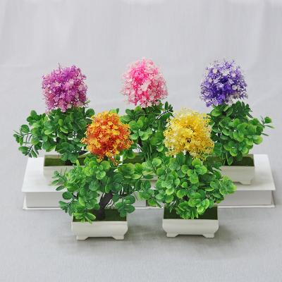 China Luxury Nordic Simulation Plant Floral Potted Living Room Office Desk Decoration Artificial Flower Indoor Home Ideas for sale