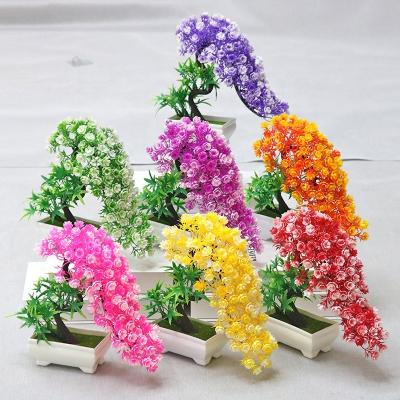 China Luxury artificial flower ornaments table top ornaments living room bedroom flowers, green plants, four-leaf clover decorations pot for sale