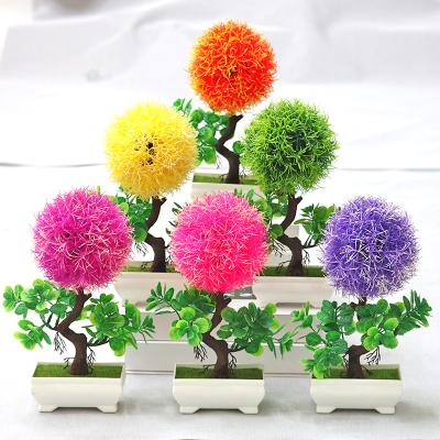 China Ceramic color wedding decorative artificial flower box style tissue wrapping piece bonsai garden promotional pink rose factory for sale