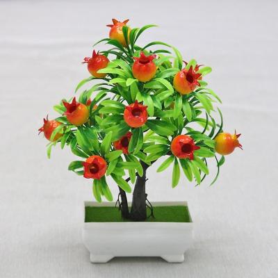 China Luxury simulation of artificial flower bonsai living room orange rich fruit table decoration creative home tree potted mini ornaments for sale