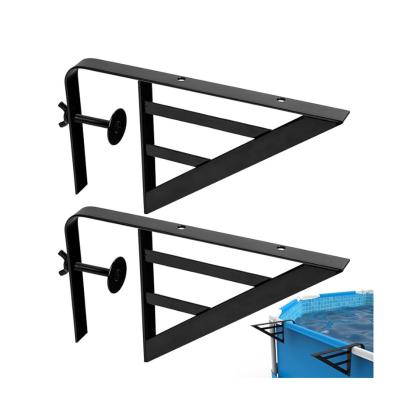 China Stocked New pool perforation-free triangular wall hanging shelf bracket for sale