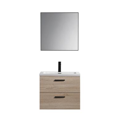 China Modern Americas 60cm Elsa 24 Inch Floating Melamine Wood Sink Bathroom Vanity Cabinet Sets for sale